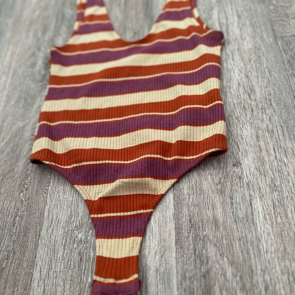 Free people striped womens Bodysuit size XS - Picture 2 of 6